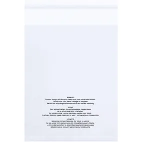16 x 20" - 1.5 Mil Resealable Suffocation Warning Poly Bags