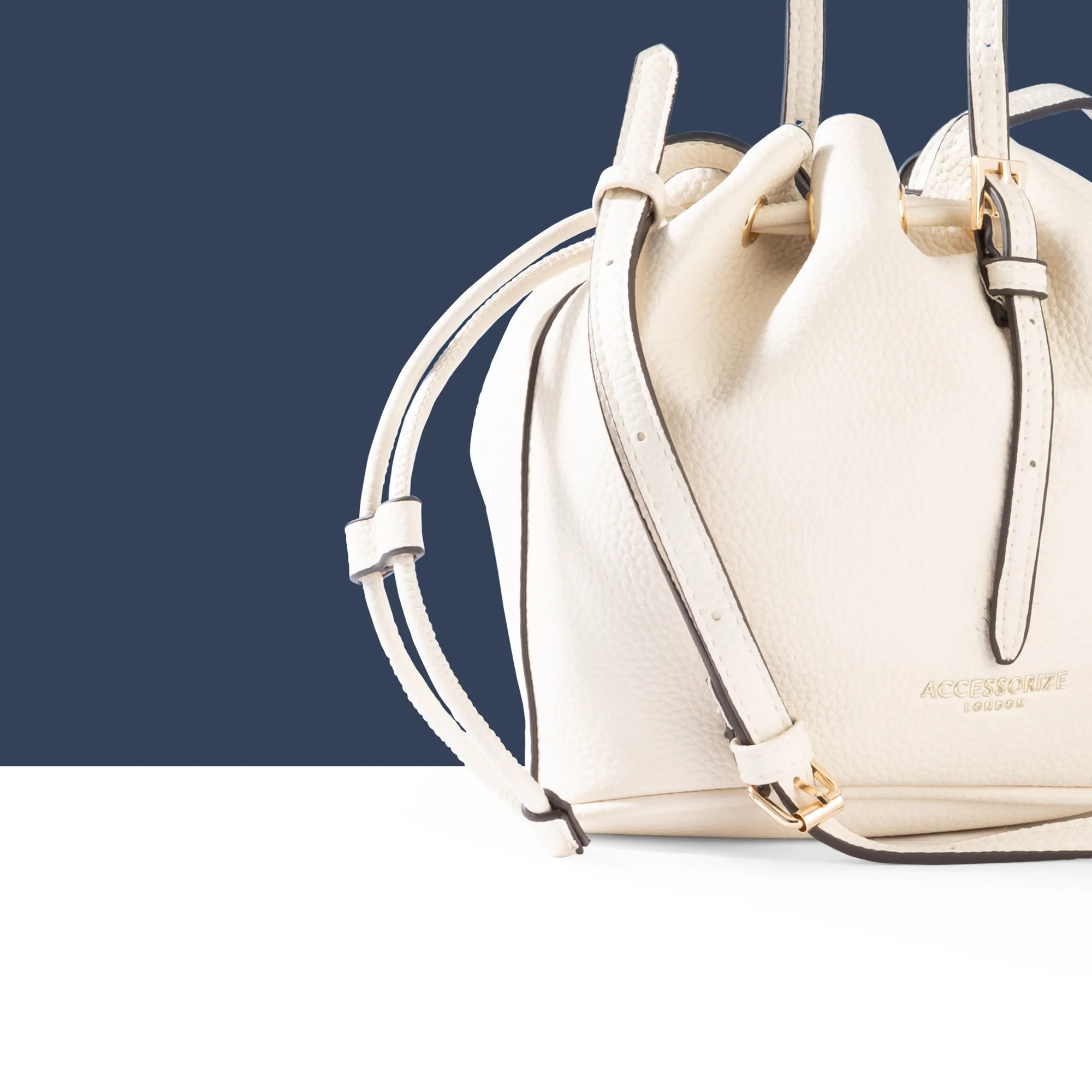 Accessorize London Women's White Mini Duffle Bag