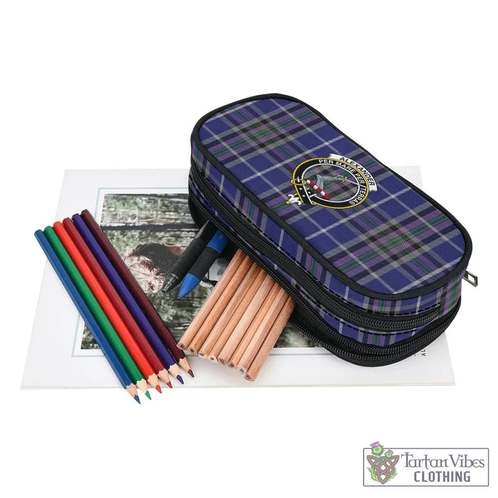 Alexander of Menstry Tartan Pen and Pencil Case with Family Crest