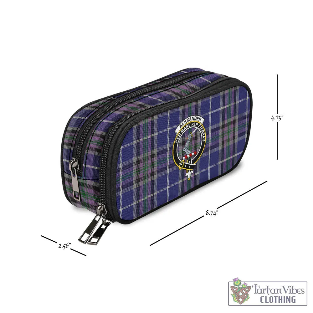 Alexander of Menstry Tartan Pen and Pencil Case with Family Crest