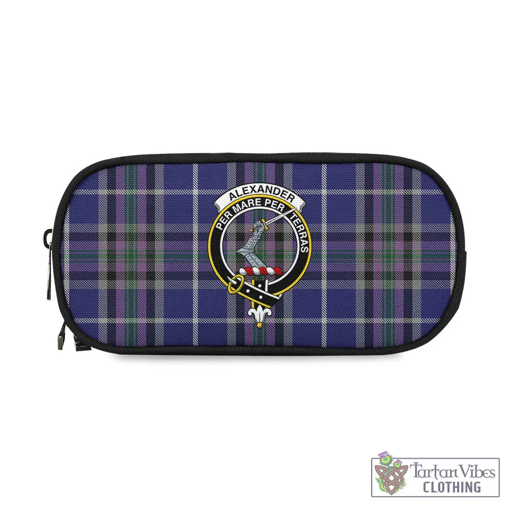 Alexander of Menstry Tartan Pen and Pencil Case with Family Crest