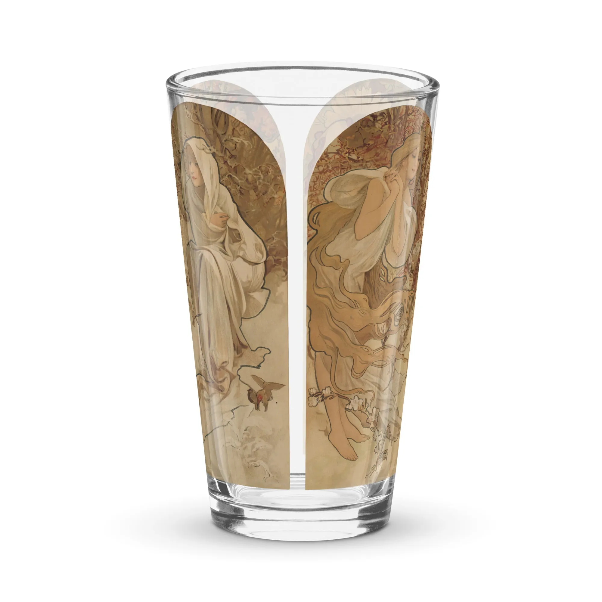 Alphonse Mucha "The Seasons" Pint Glass
