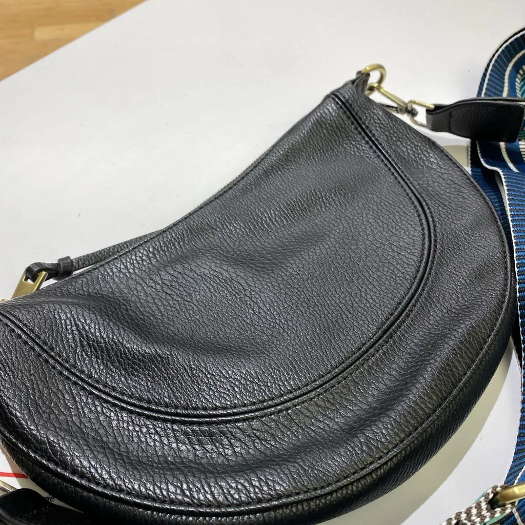 Anthropologie woven strap pleather handbag