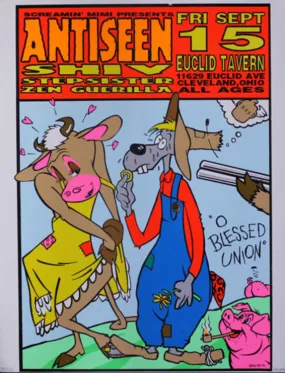 Antiseen Shiv Stepsister Zen Guerilla 1995 Cleveland Ohio Silkscreen Print by Frank Kozik