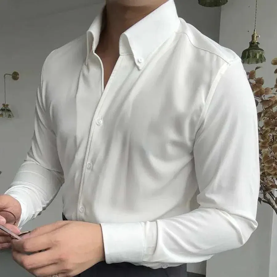 Antonios elegance solid long sleeve shirt