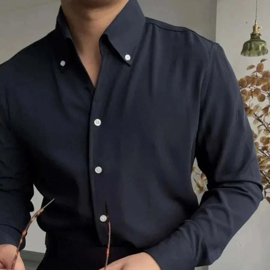 Antonios elegance solid long sleeve shirt