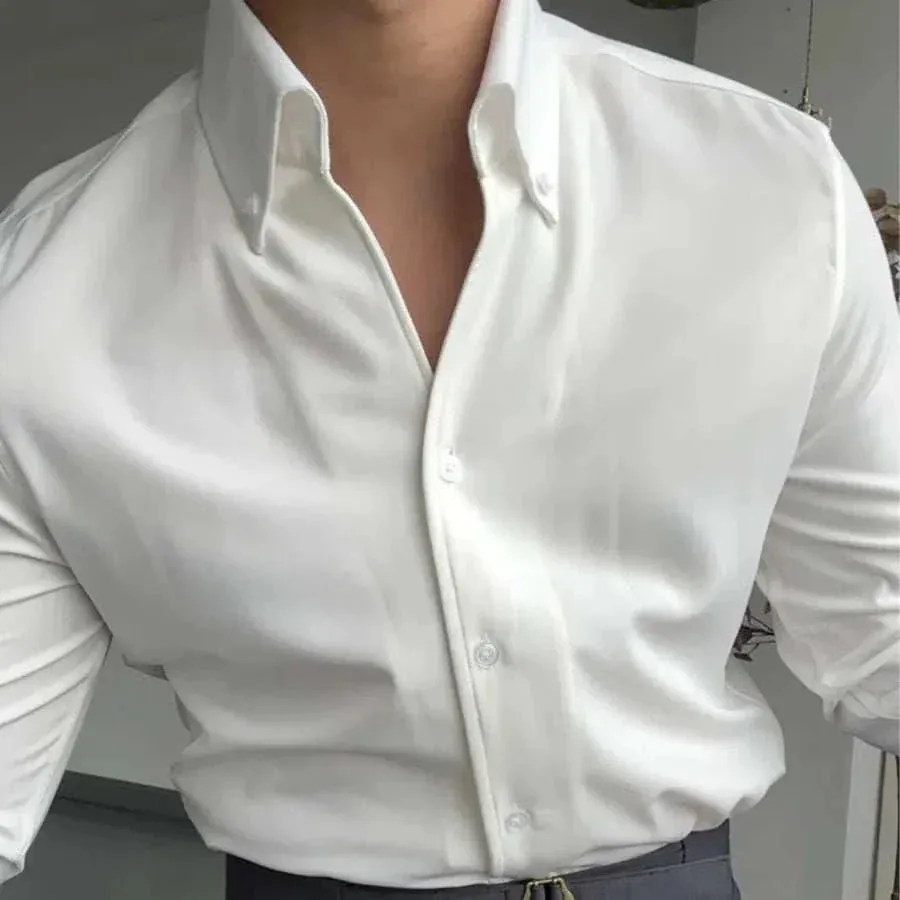 Antonios elegance solid long sleeve shirt