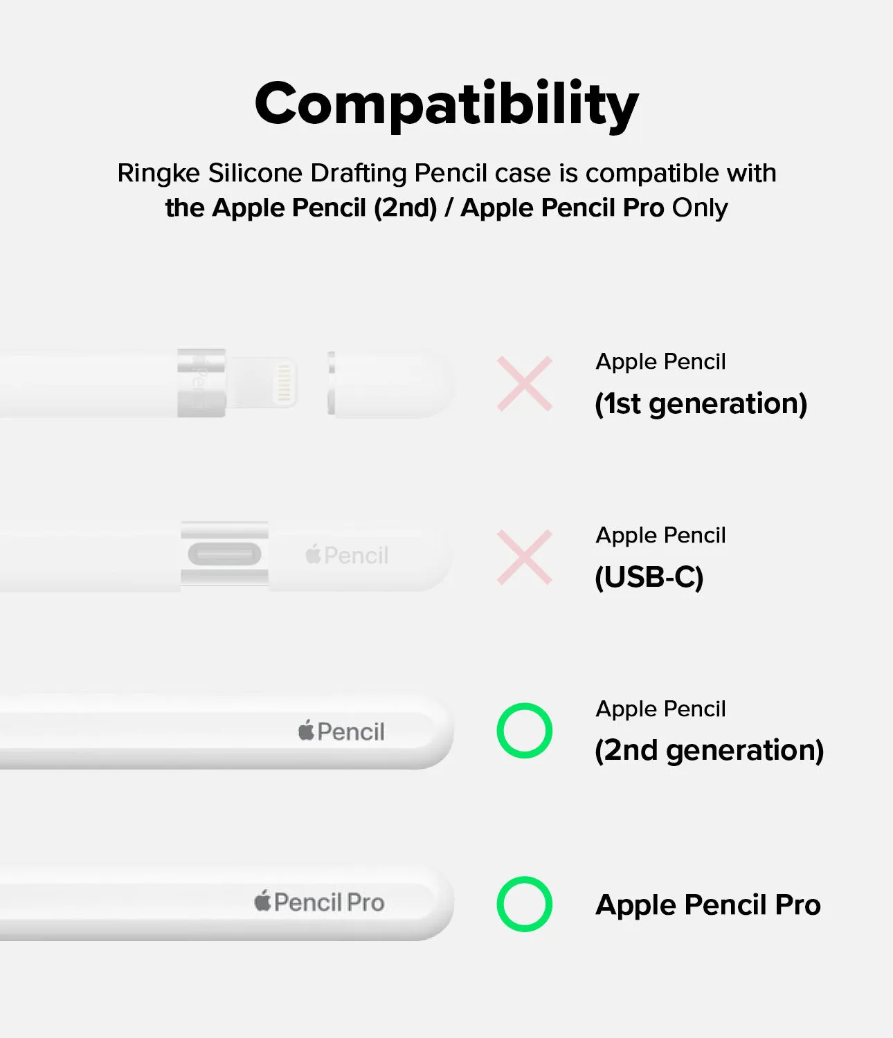 Apple Pencil Pro / 2nd Generation Case | Silicone Drafting Pencil Case