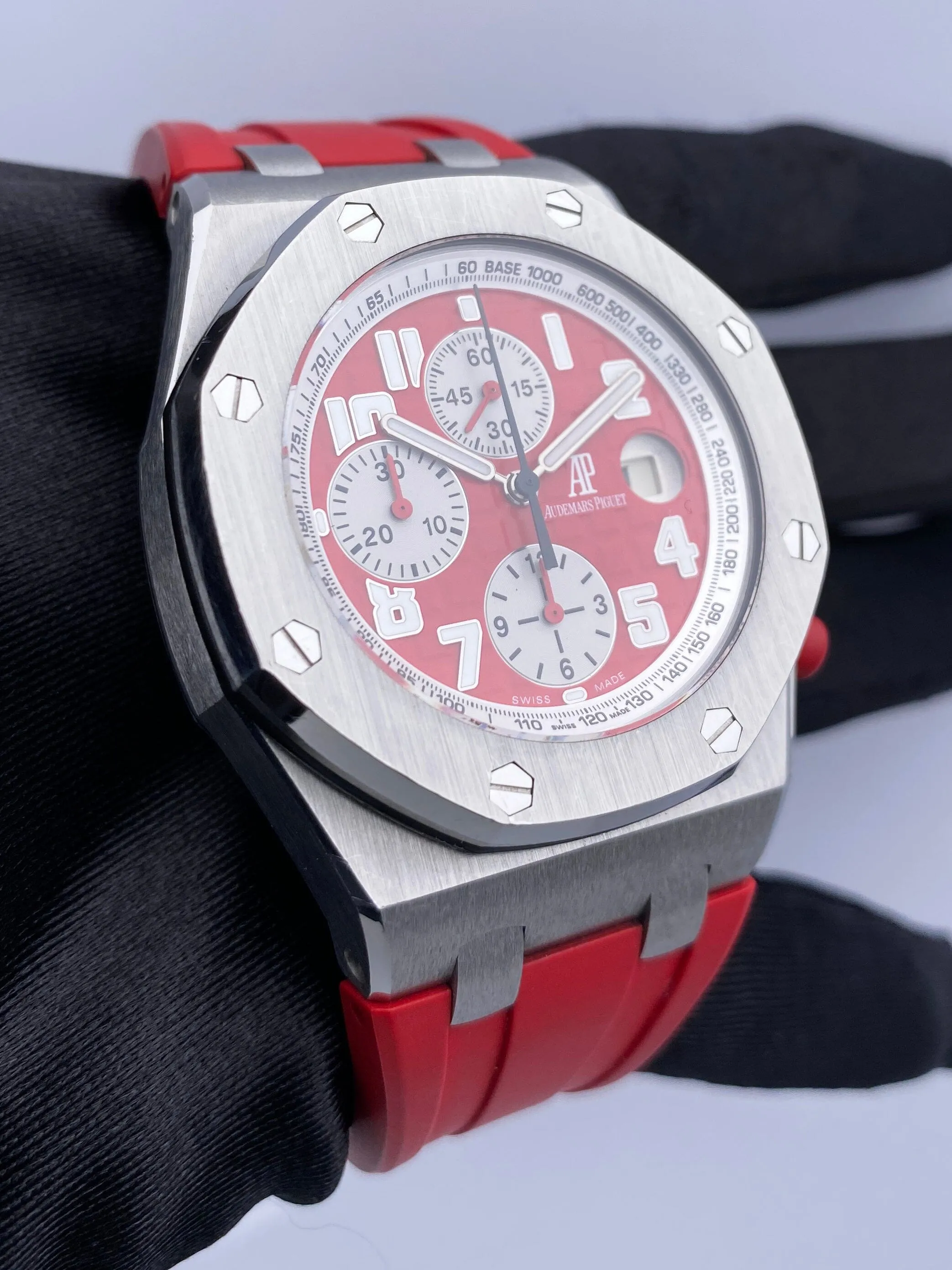 Audemars Piguet Royal Oak Offshore Rhone-Fusterie 26108ST Mens Watch Box Papers