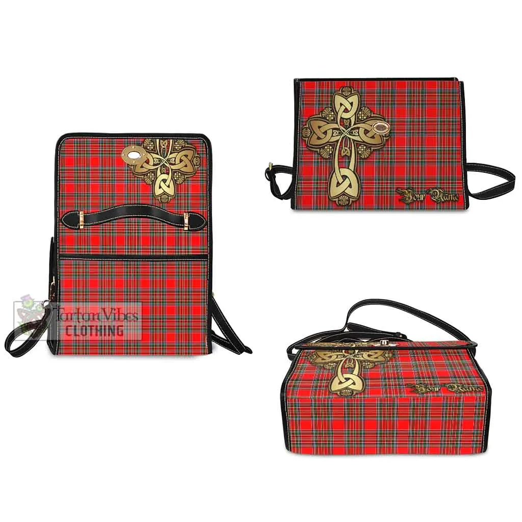 Binning Tartan Waterproof Canvas Bag Golden Thistle Celtic Cross Style