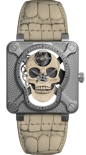 BR Watch BR 1 Laughing Skull White Limited Edition