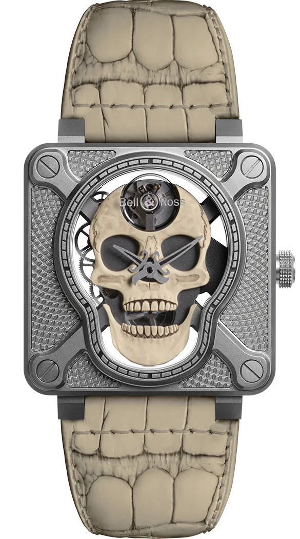 BR Watch BR 1 Laughing Skull White Limited Edition