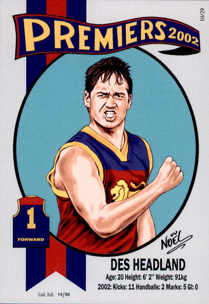 Brisbane Lions, Three-Peat Dynasty Premiers Card Set by Noel