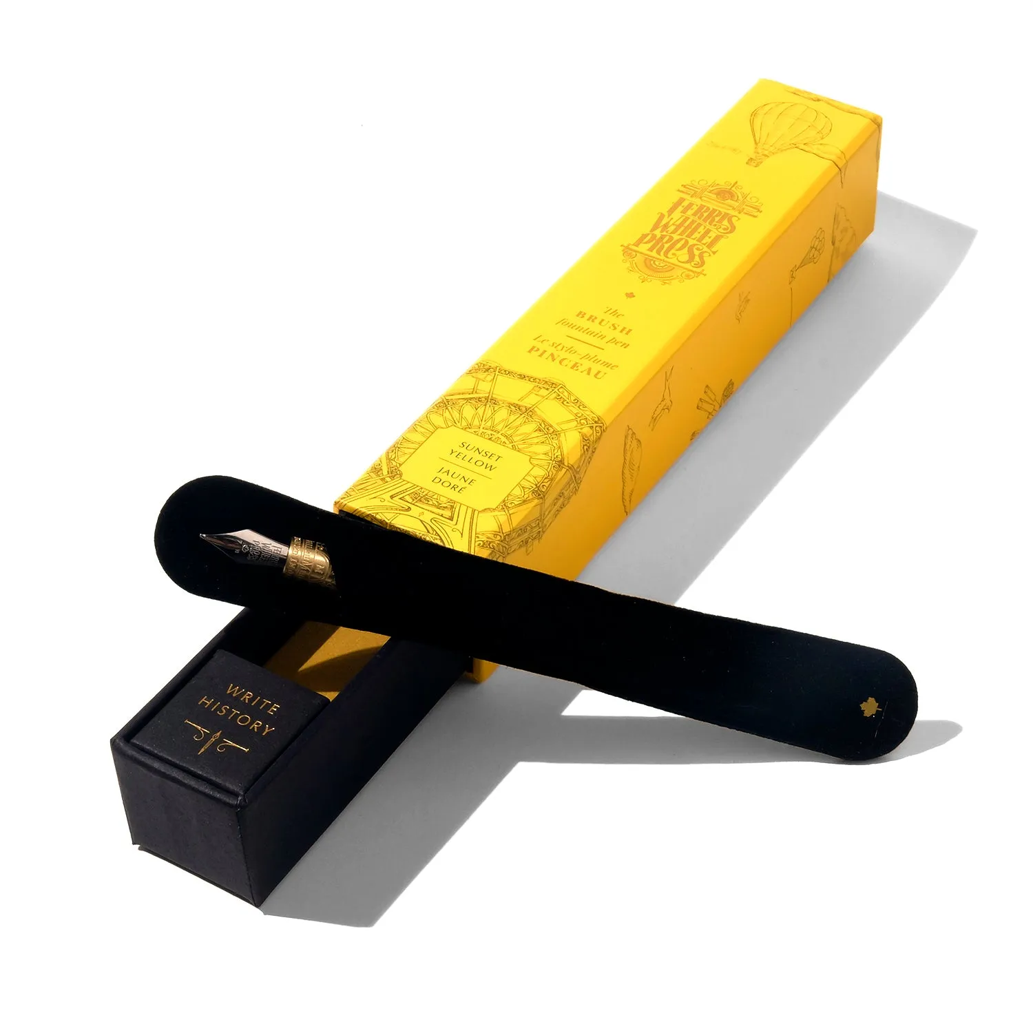 Brush Fountain Pen - Sunset Yellow (Medium)