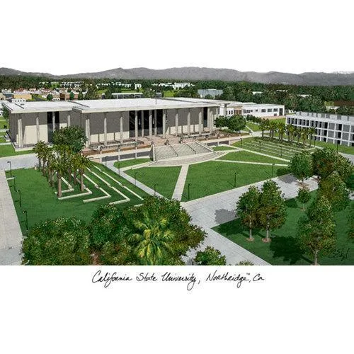 California State University, Northridge Lithograph Print
