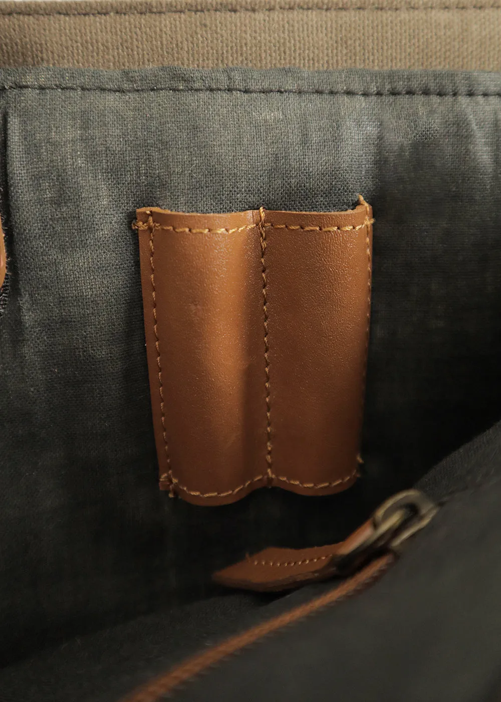 Canvas and Leather Laptop Bag