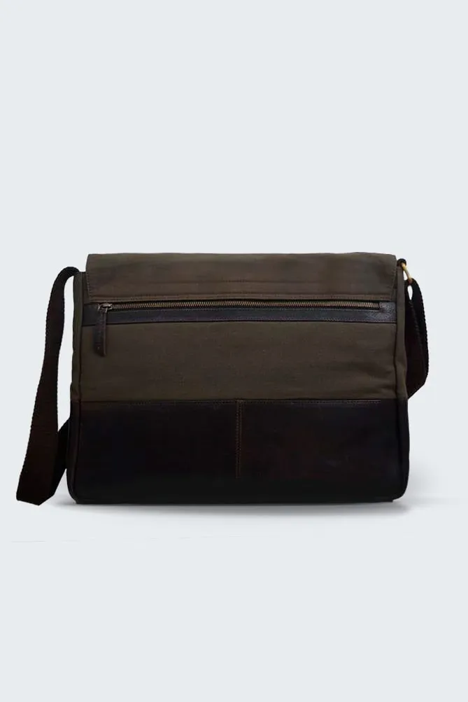 Canvas and Leather Laptop Bag