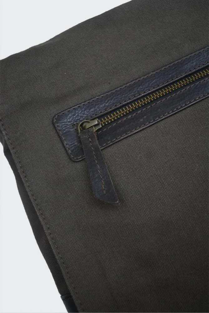 Canvas and Leather Laptop Bag