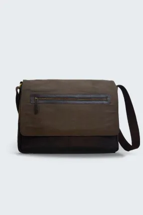 Canvas and Leather Laptop Bag
