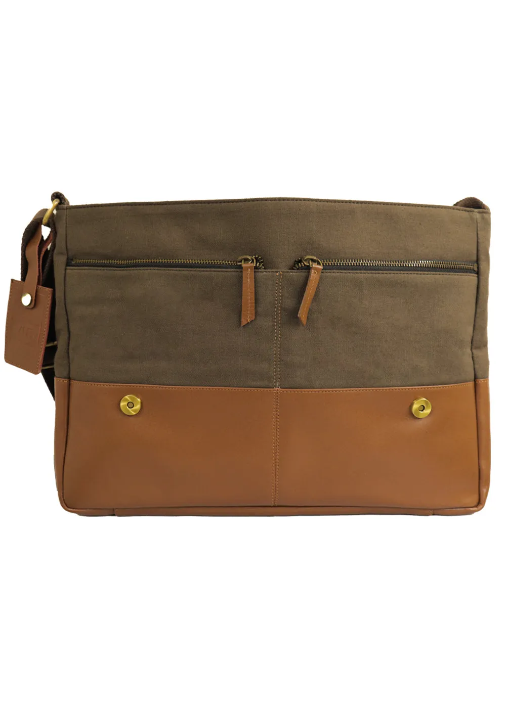 Canvas and Leather Laptop Bag