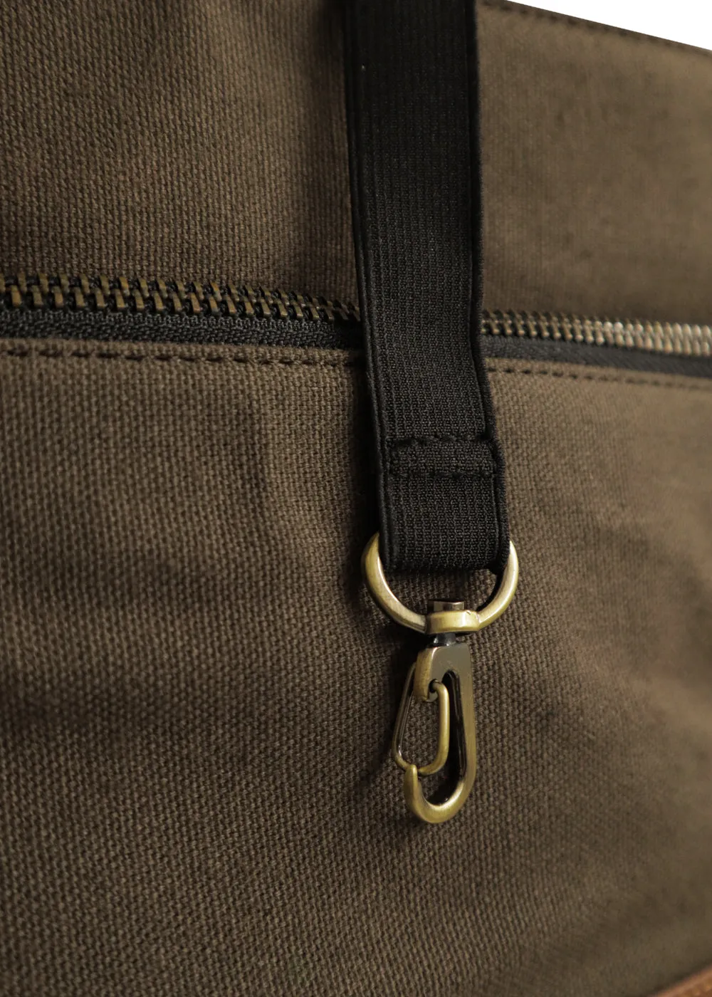 Canvas and Leather Laptop Bag