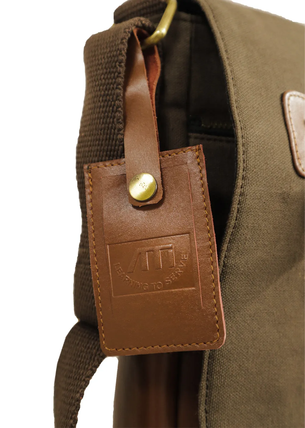 Canvas and Leather Laptop Bag