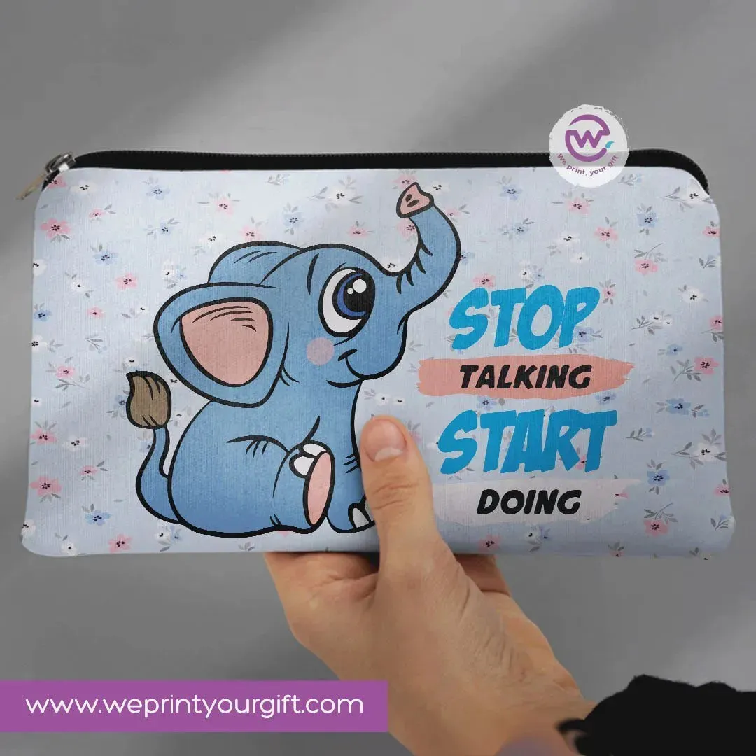 Canvas - Pencil Case -Elephant