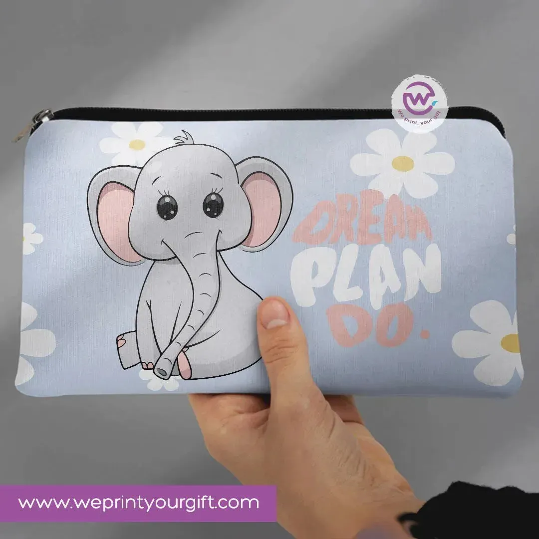 Canvas - Pencil Case -Elephant