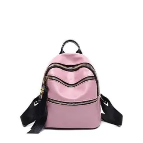 Casual Zippers and Solid Color Design Satchel For Women - Pink