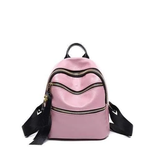 Casual Zippers and Solid Color Design Satchel For Women - Pink