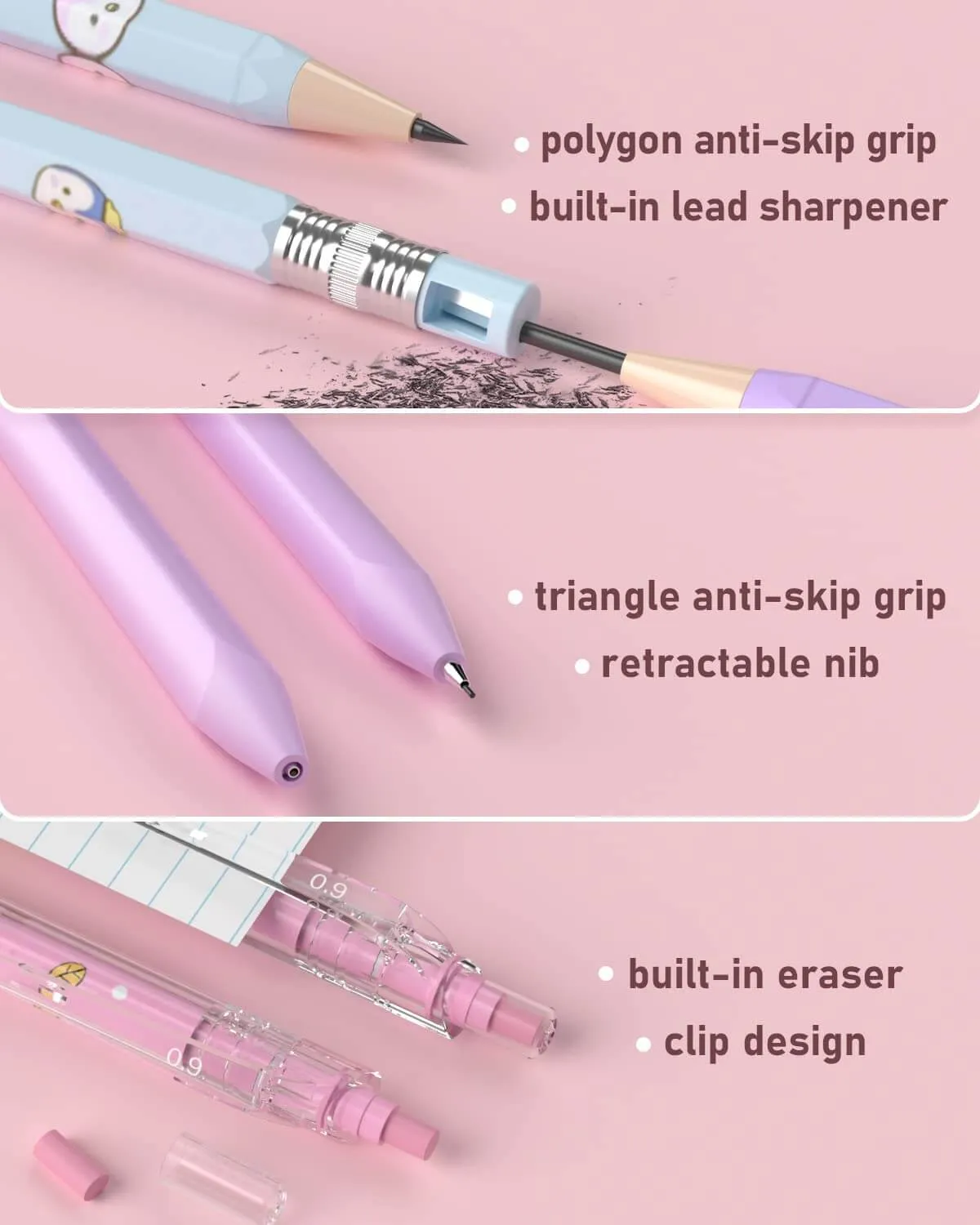 Charming Creations: Aesthetic School Supplies Set with Spacious Pen Case (47 Pcs)