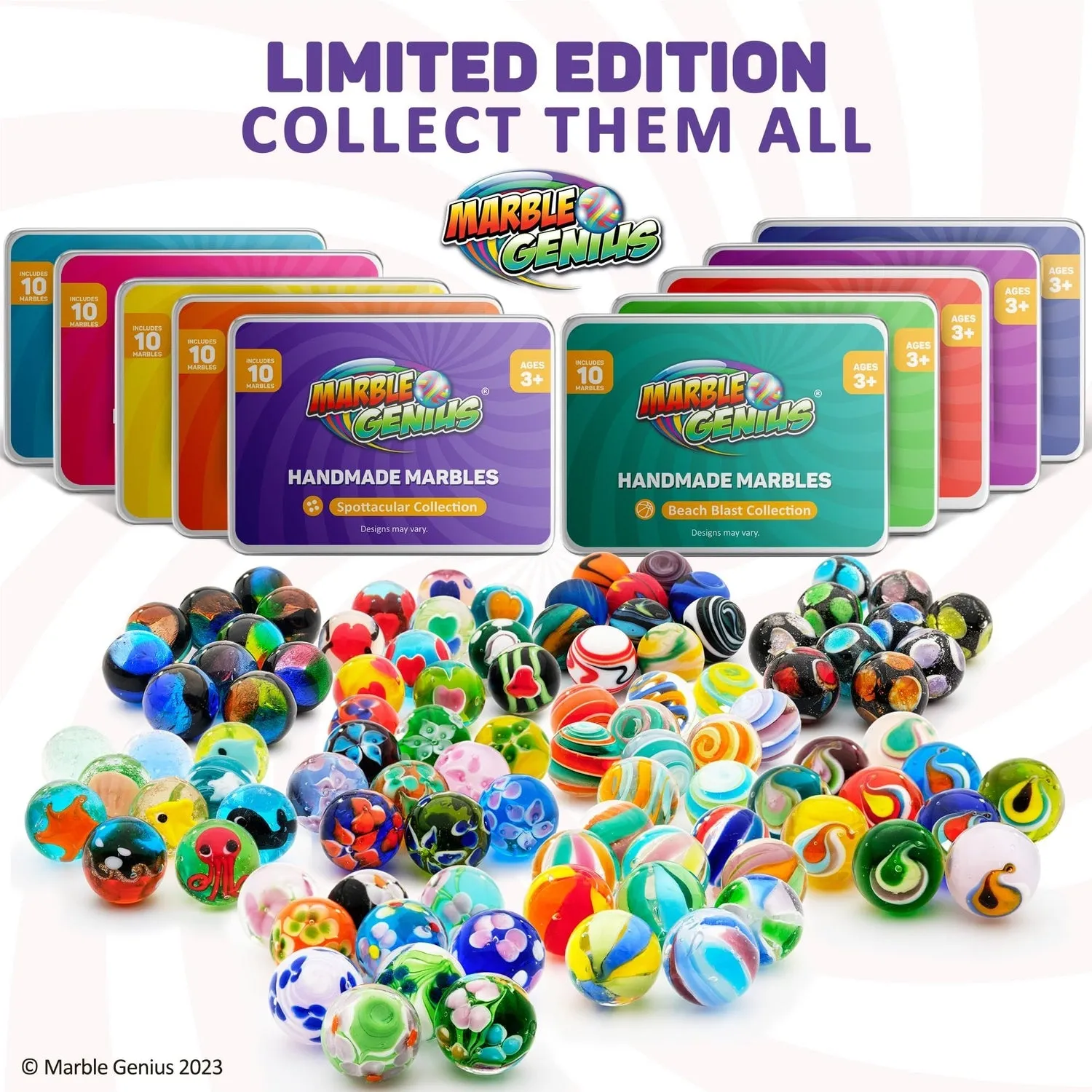 Collectors Handmade Marbles (Set of 10) - Spots