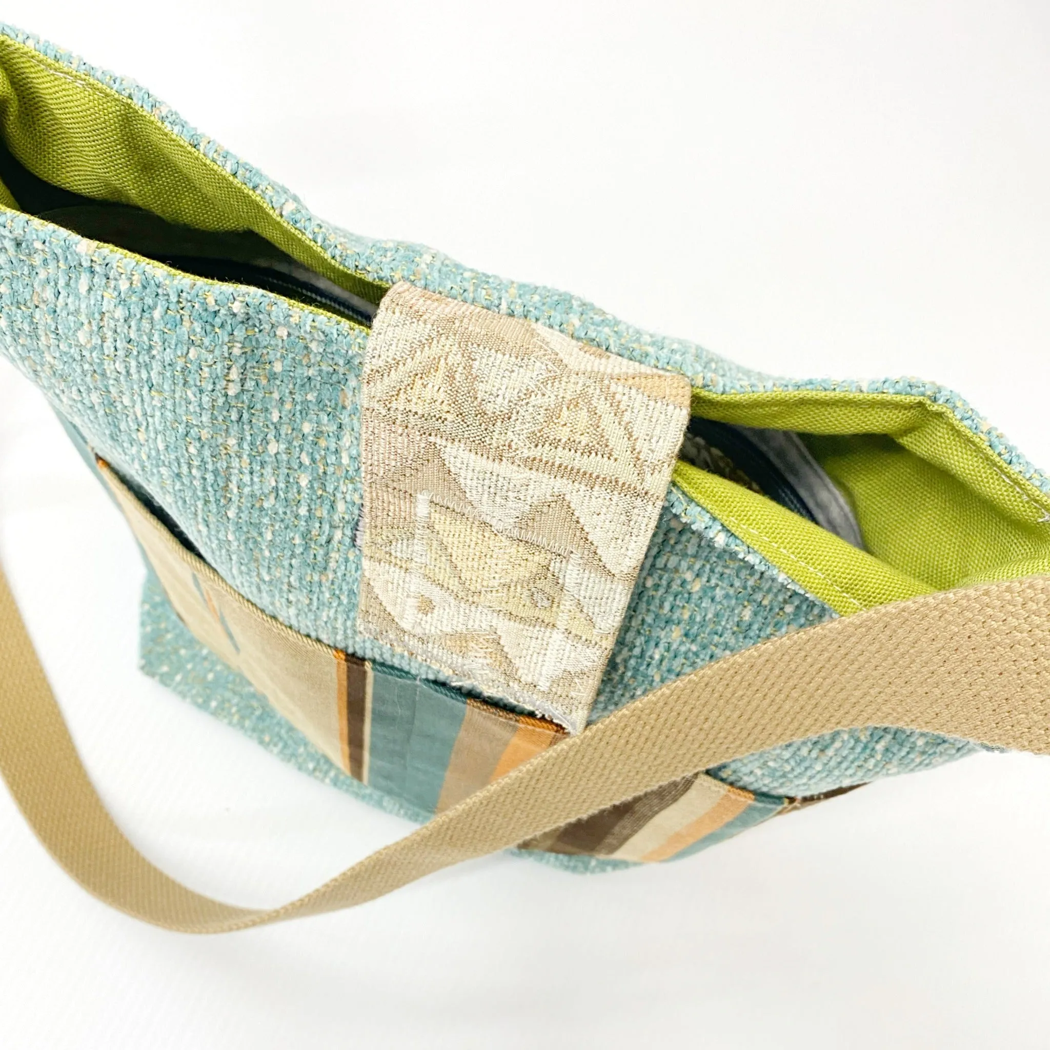 Crossbody Purse, One of a Kind Bag, Upholstery Upcycled Bag, Tote Bag, Medium Size Purse