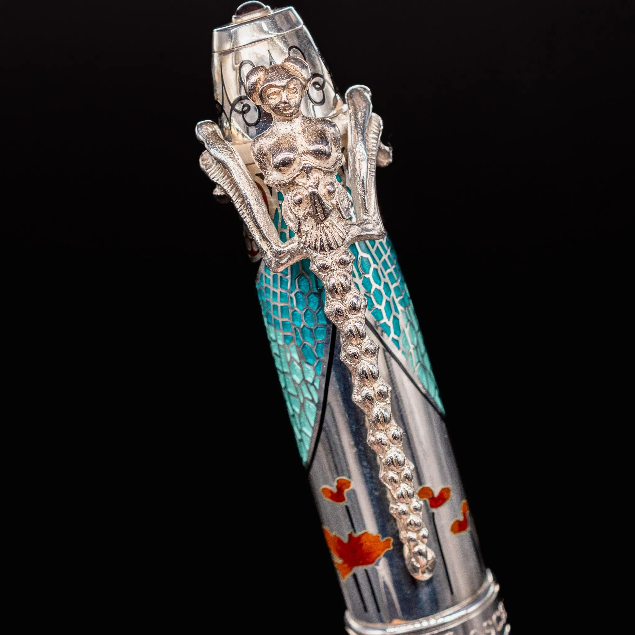 David Oscarson 25th Anniversary Art Nouveau Fountain Pen - Ruby Red