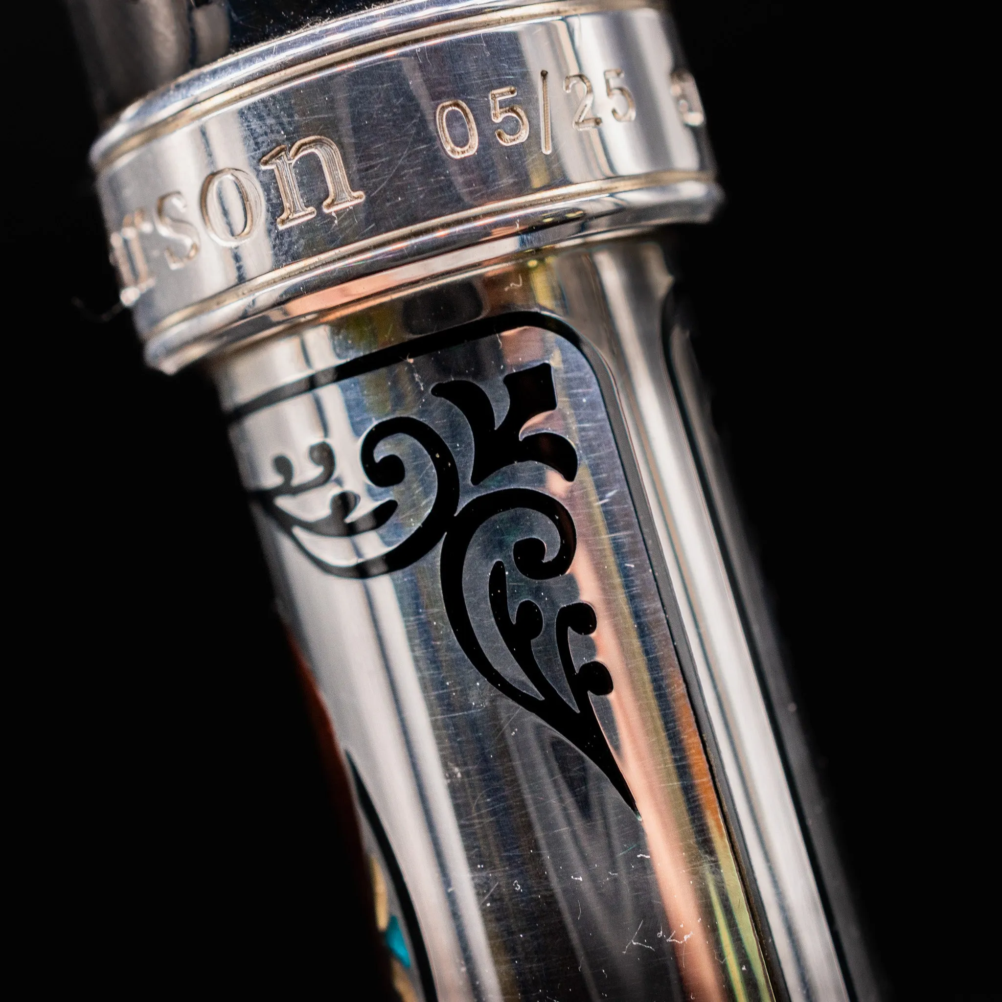 David Oscarson 25th Anniversary Art Nouveau Fountain Pen - Ruby Red