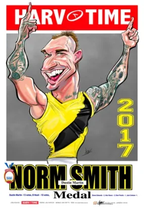 Dustin Martin, 2017 Norm Smith Medallist, Harv Time Poster