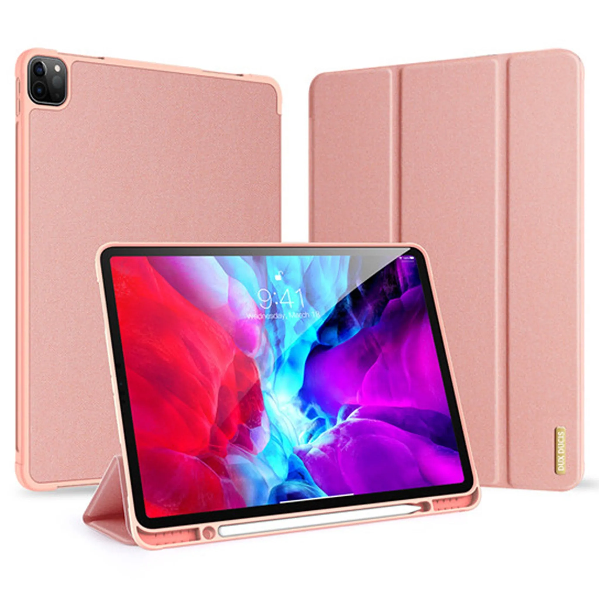 Dux Ducis Domo for Apple iPad Pro 12.9 (2020) (With Apple Pencil Holder) - Pink