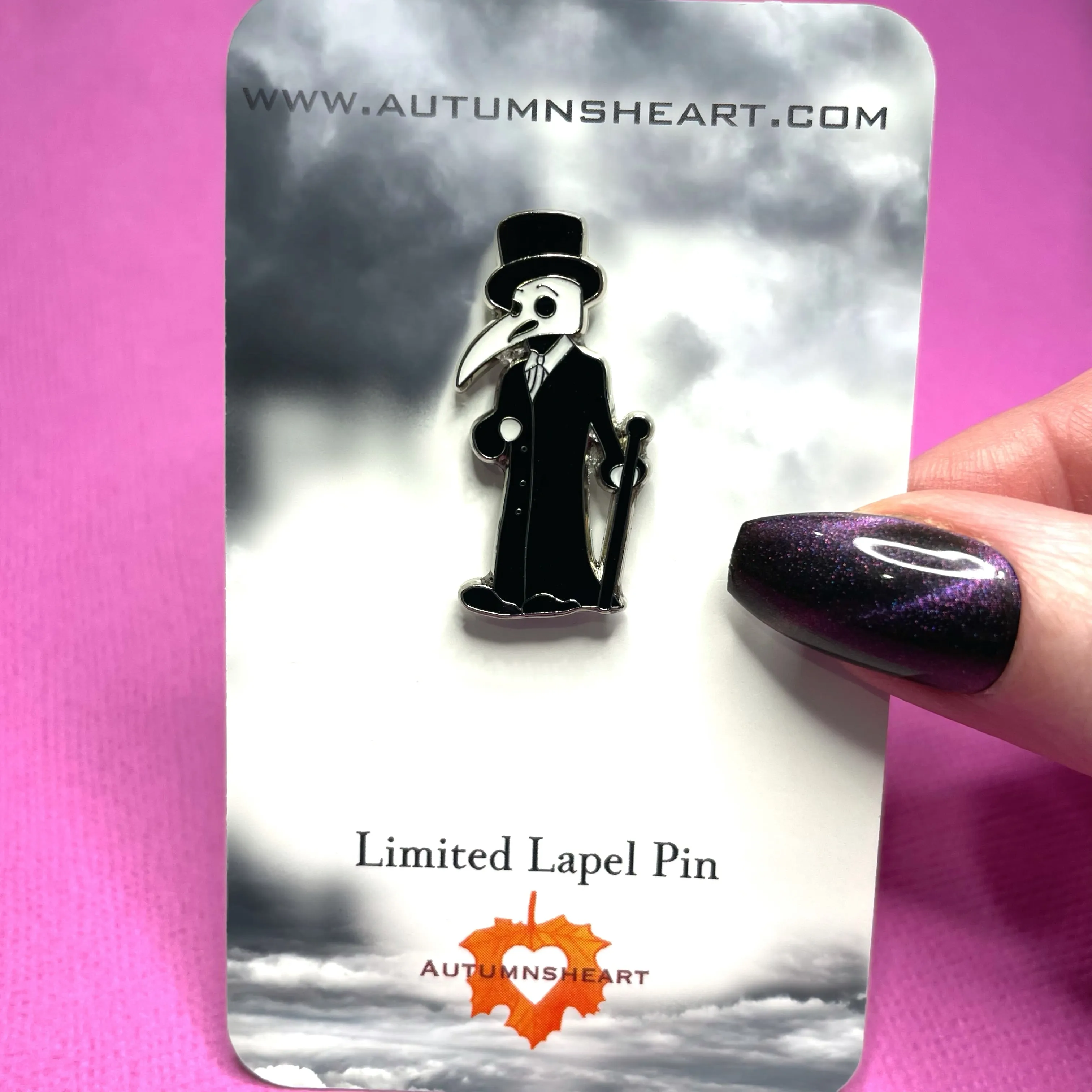 Elegant Male Plague Doctor pin