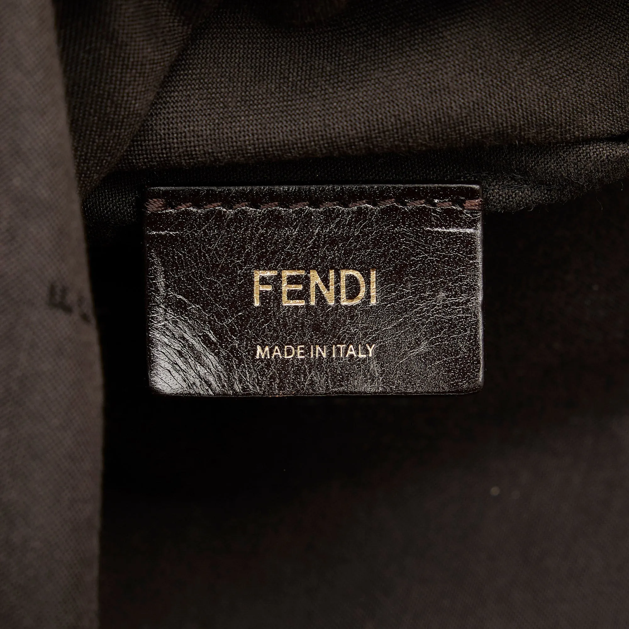 FENDI Pequin Canvas Tote Bag