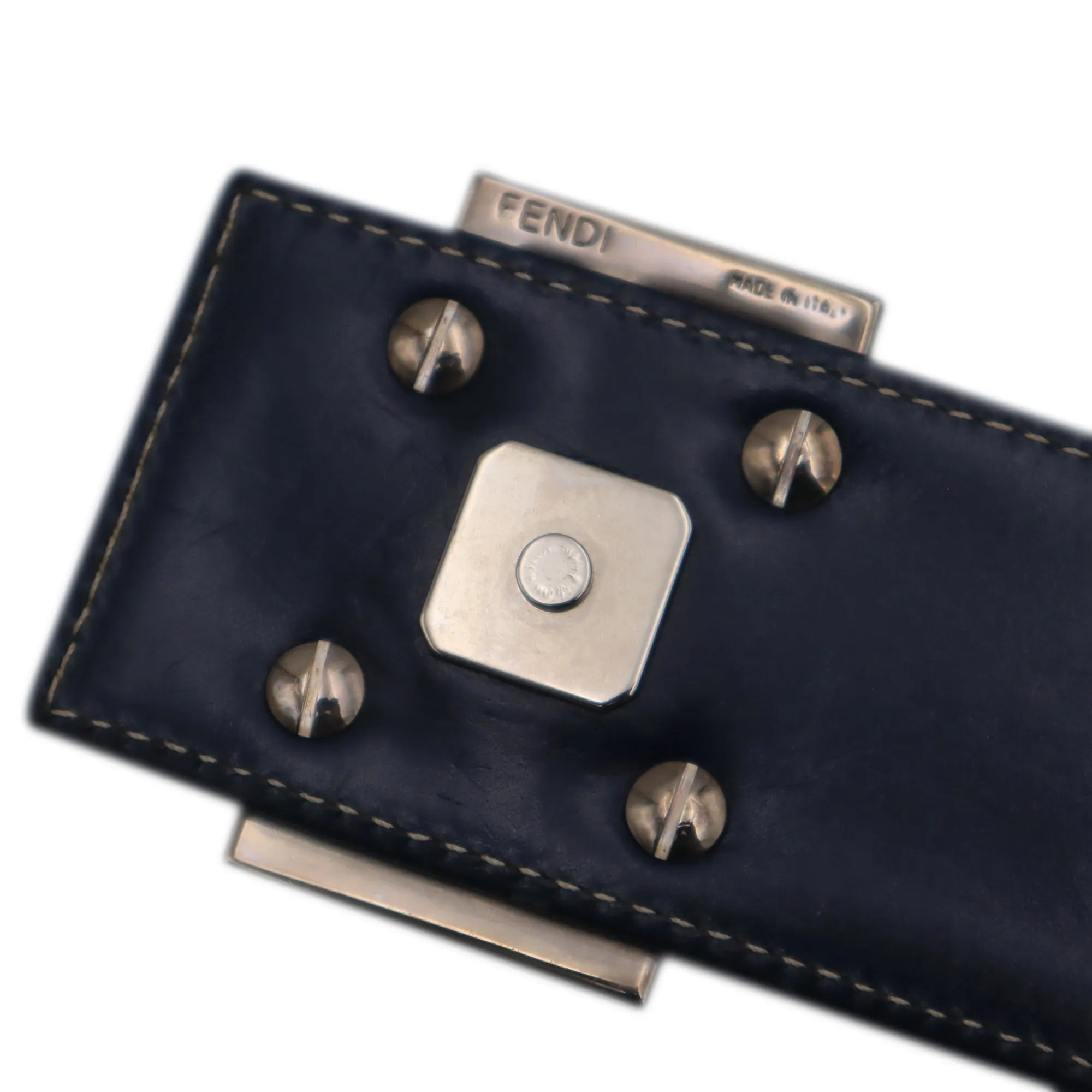 Fendi Zucchino Canvas Croissant Shoulder Bag