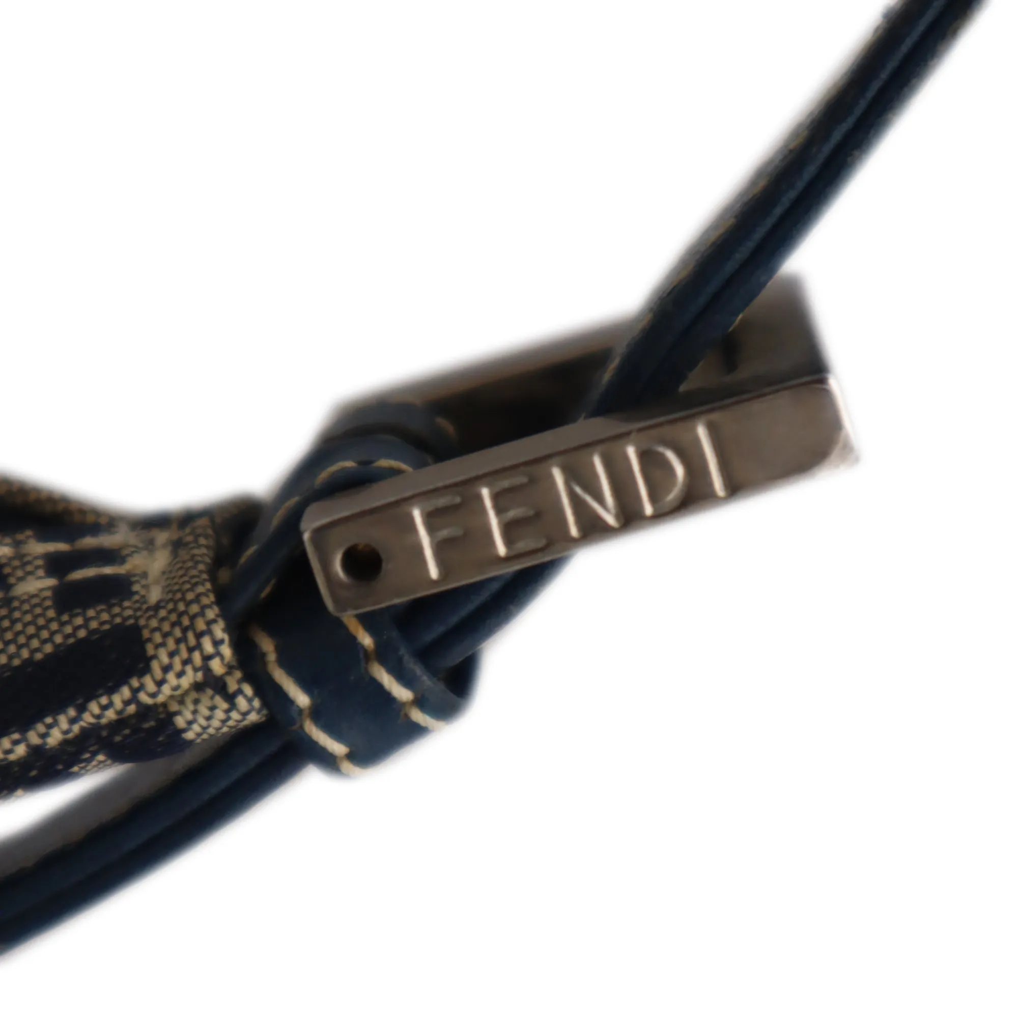 Fendi Zucchino Canvas Croissant Shoulder Bag