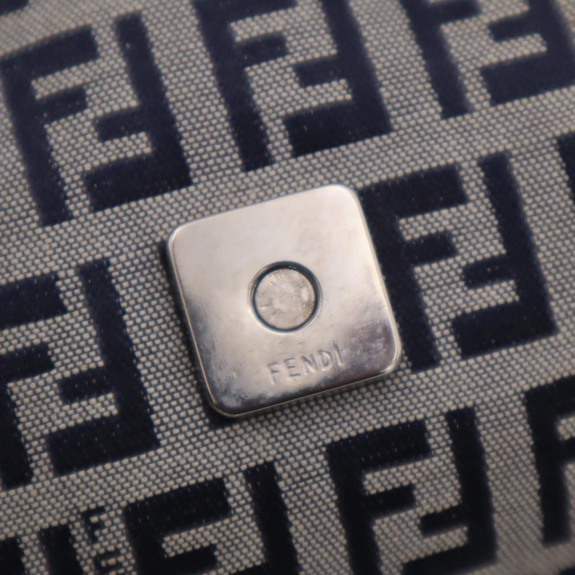 Fendi Zucchino Canvas Croissant Shoulder Bag