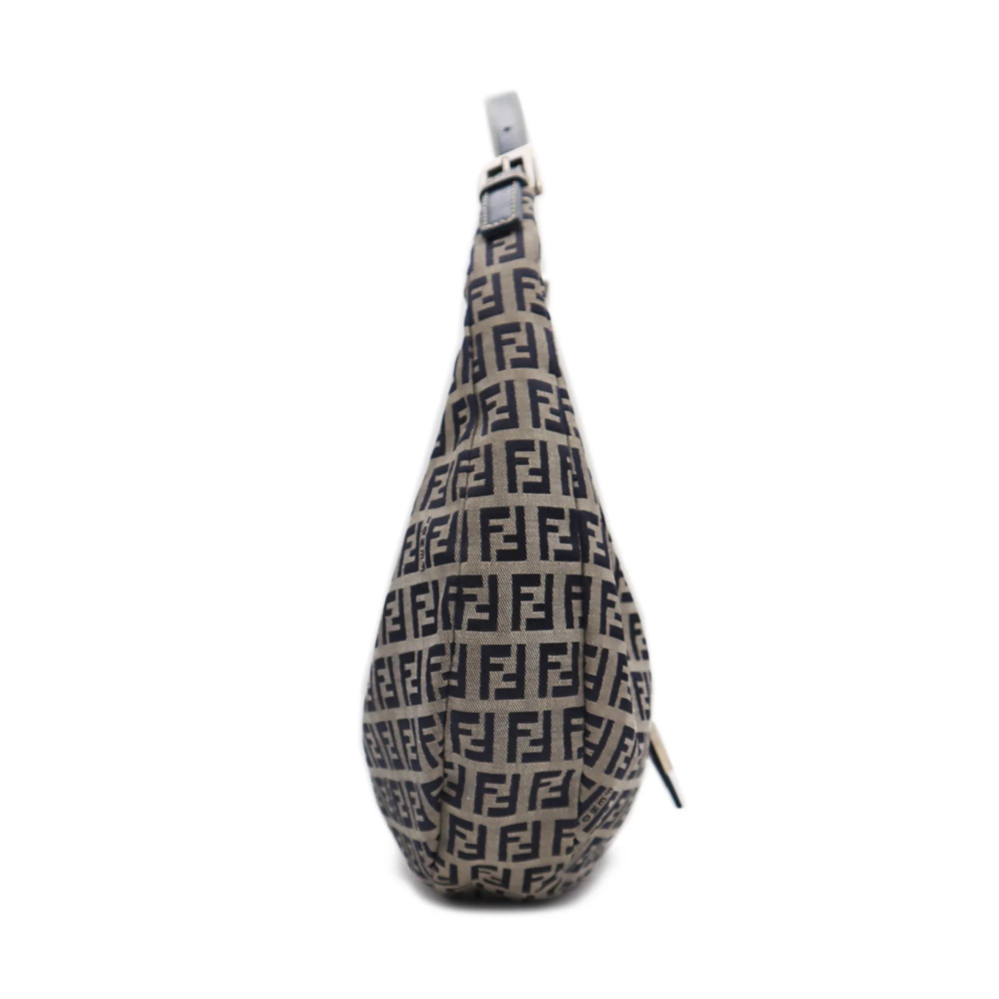 Fendi Zucchino Canvas Croissant Shoulder Bag