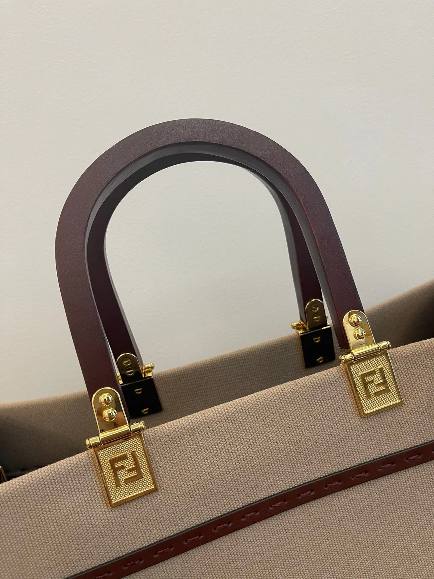 FI Sunshine Large Tote Bag Beige For Women, Women&#8217;s Handbags, Shoulder Bags 15.7in/40cm FF 8BH372