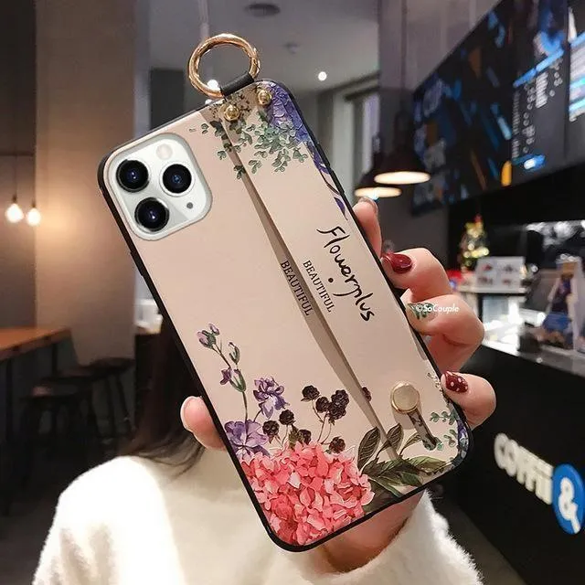 Floral Brown Cute Phone Cases For iPhone 13 Pro 11 12 7 8  SE 2 6 Plus X XS XR