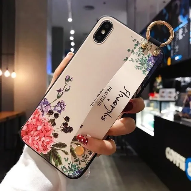 Floral Brown Cute Phone Cases For iPhone 13 Pro 11 12 7 8  SE 2 6 Plus X XS XR