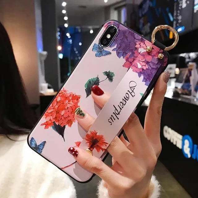 Floral Brown Cute Phone Cases For iPhone 13 Pro 11 12 7 8  SE 2 6 Plus X XS XR