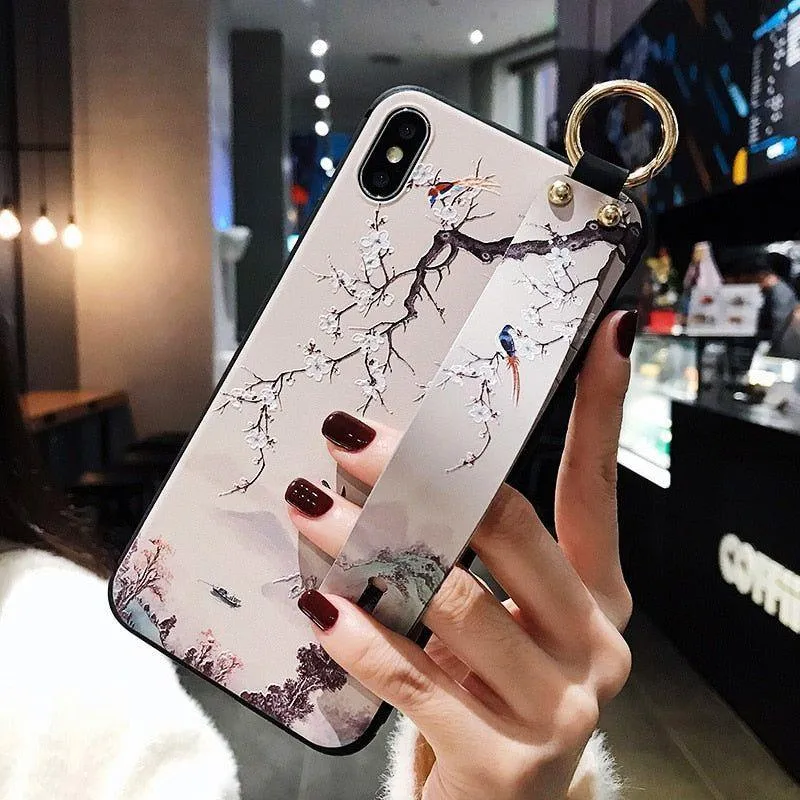 Floral Brown Cute Phone Cases For iPhone 13 Pro 11 12 7 8  SE 2 6 Plus X XS XR