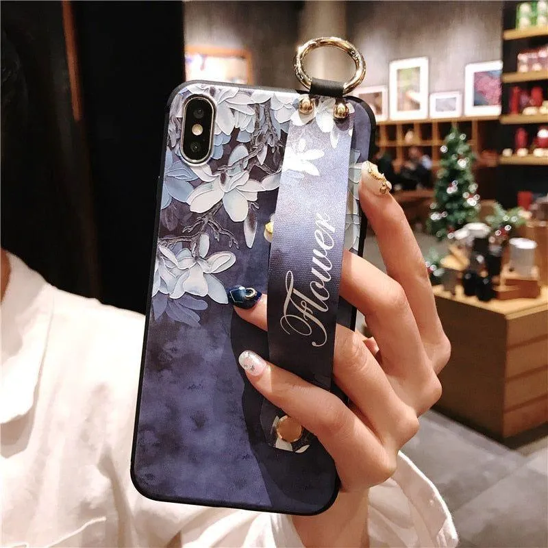 Floral Brown Cute Phone Cases For iPhone 13 Pro 11 12 7 8  SE 2 6 Plus X XS XR