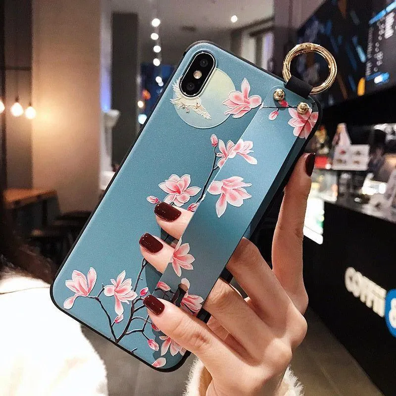 Floral Brown Cute Phone Cases For iPhone 13 Pro 11 12 7 8  SE 2 6 Plus X XS XR